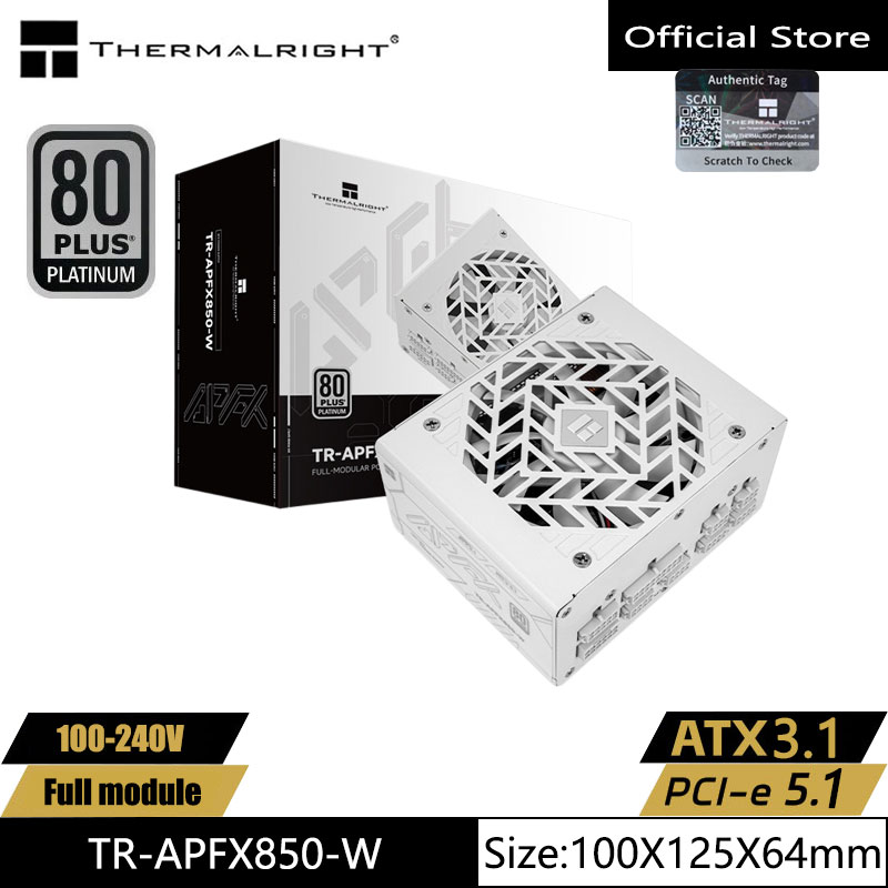 1000W White Modular Power Supply - مزود طاقة لعلبة الكمبيوتر Thermalright TR-APFX850/1000-W