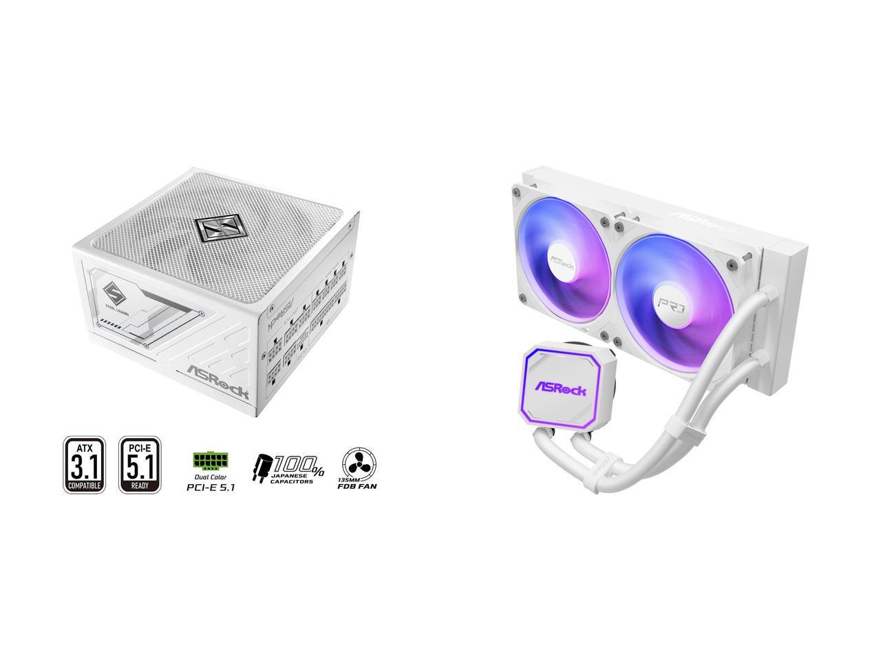 1000W White Modular Power Supply - ASRock SL-1000GW Gold مزود طاقة معياري