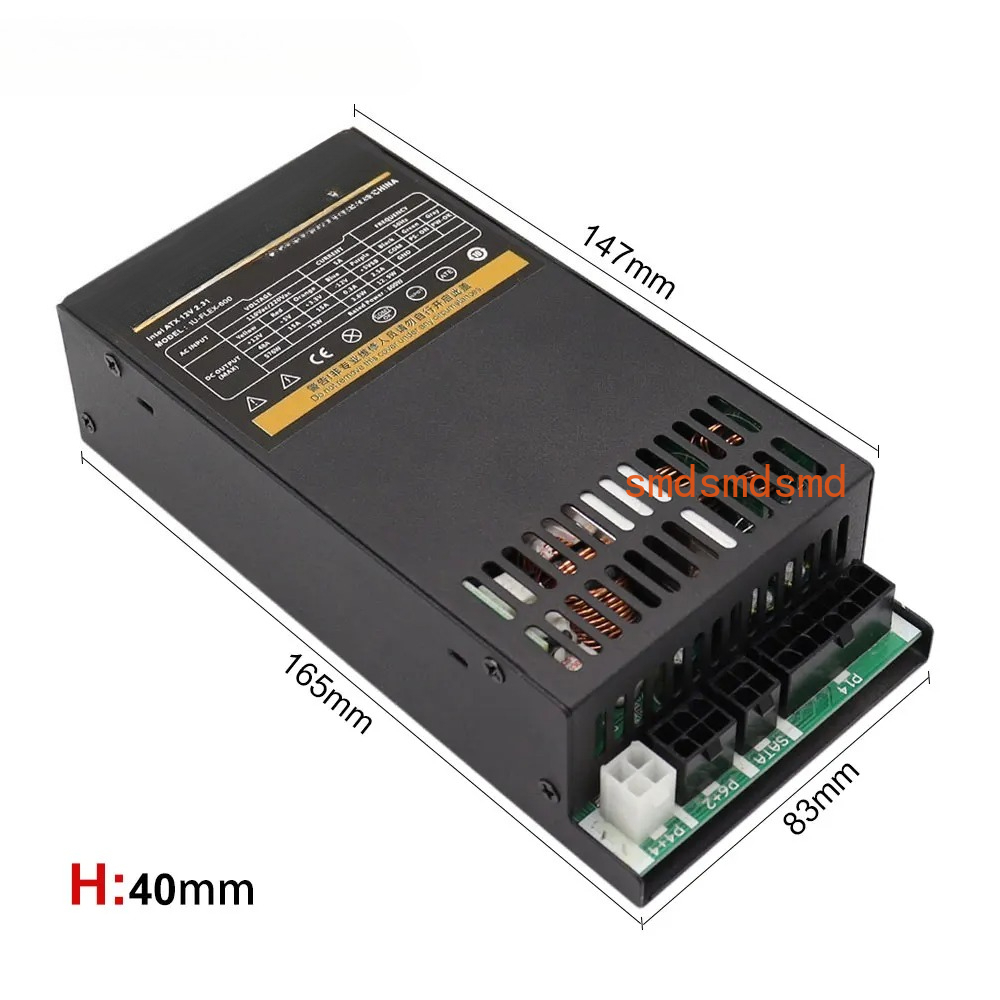 مزود طاقة معياري 600 واط صغير  - مراجعة Flex Atx Power Supply 600W 1U وسعره