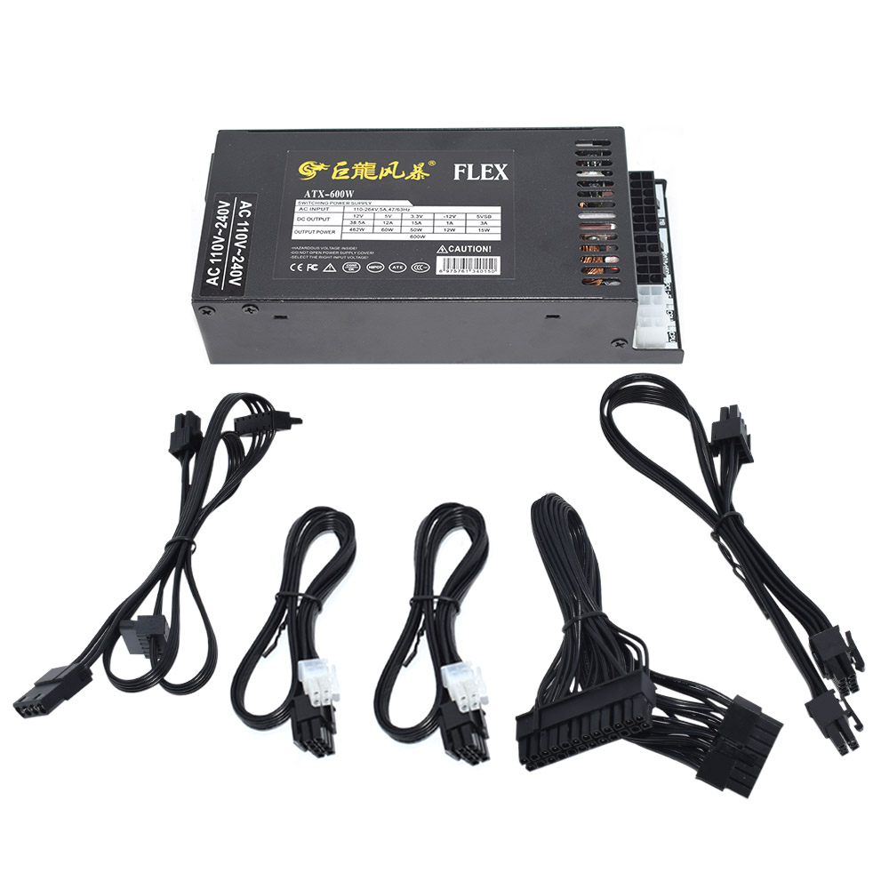 جديد الكمبيوتر امدادات الطاقة  - مراجعة Flex Atx Power Supply 600W 1U وسعره